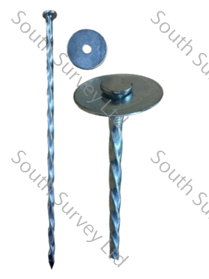 300mm Galvanised Pin with metal washer